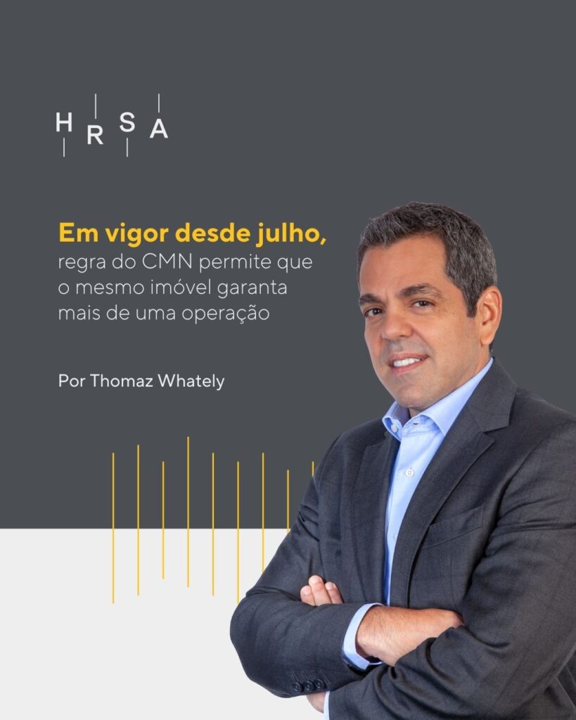 Ilustração de garantias imobiliárias em camadas sobre um mesmo imóvel